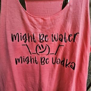 NWT Red/pink Graphic Tank Top